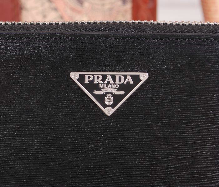 2014 Prada Saffiano Leather Clutch 8P601 black for sale